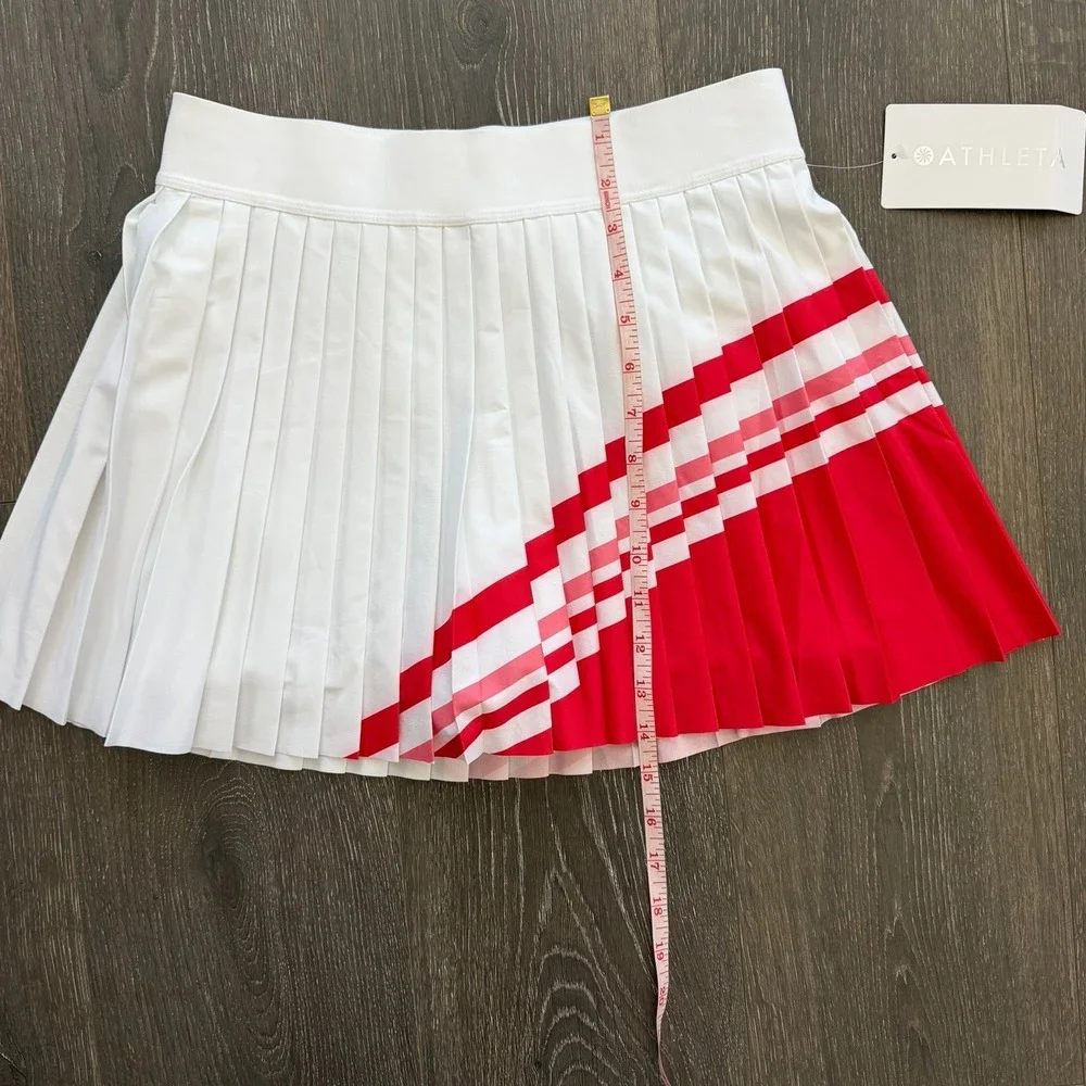 NWT‎ Athleta Women Skort Match Point Pleated Color Block Small Blokecore tennis